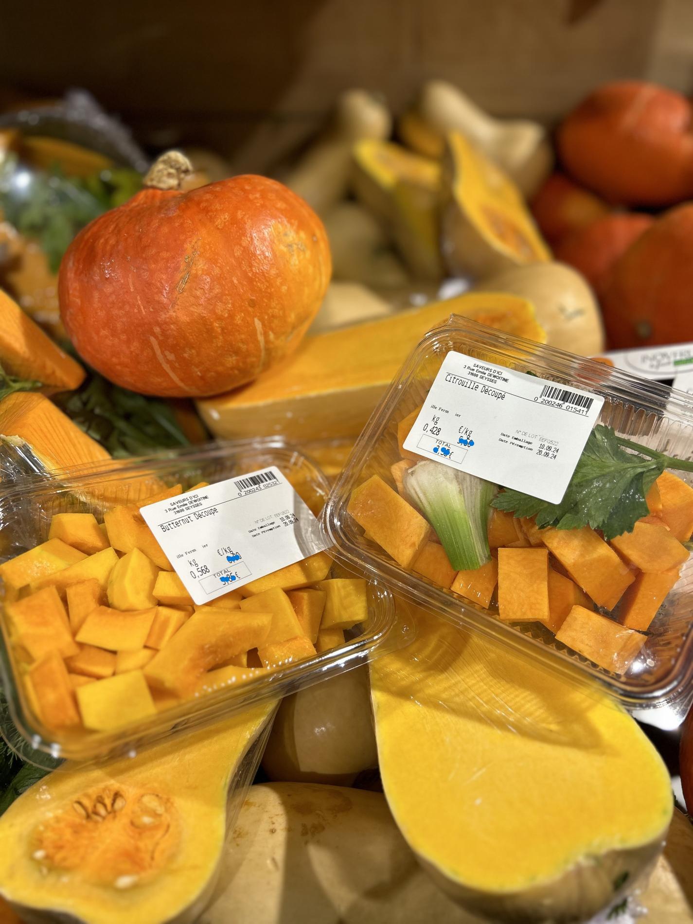 Barquettes de courges pr&ecirc;tes &agrave; cuisiner !!